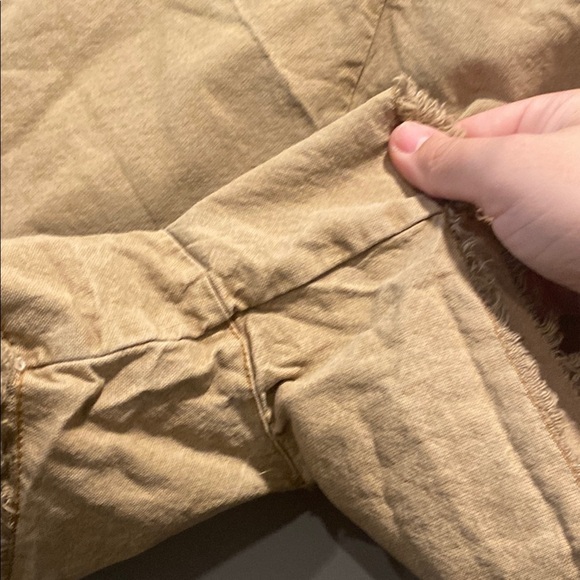 Free People FP ONE Penny Tie Waist Shorts Tan Size 10 100% Cotton - Picture 8 of 9